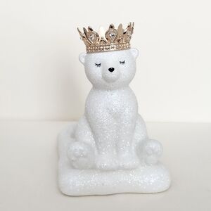 Bath & Body Works Royal White Polar Bear in Gold Crown Soap Holder